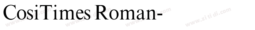 CosiTimes Roman字体转换